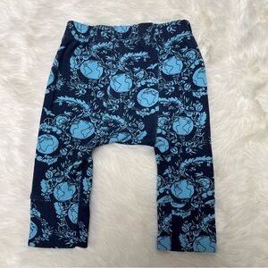 Kate Quinn Navy and Light Blue World Peace Earth Panda Pants 6-12 Cotton